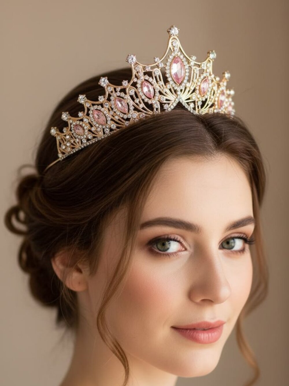 Wedding Tiaras and Crowns, Rhinestone Bridal Crown Princess Tiara